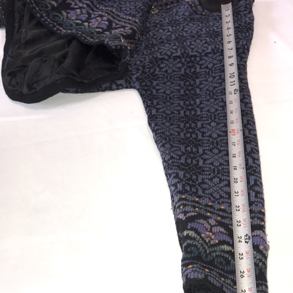 ❤️ Women’s Sz L EUC VINTAGE 2001 ICELANDIC DESIGN 100% Wool Lined Sweater Jacket - Picture 6 of 9